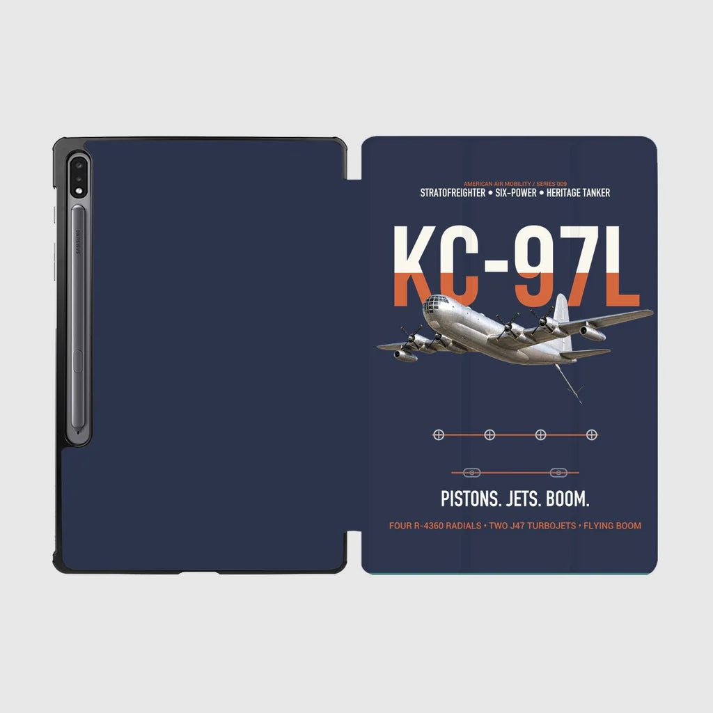 KC-97L STRATOFREIGHTER design on navy blue samsung tablet tablet case