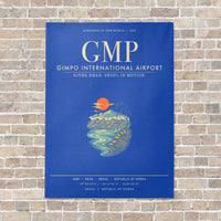 Thumbnail for Gimpo International Airport GMP - Canvas Framed - Blue