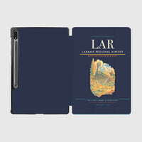 Thumbnail for Laramie Regional Airport (LAR) design on navy blue samsung tablet tablet case