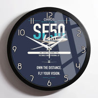 Thumbnail for Cirrus Vision Jet G2+ design on navy blue framed wall clock
