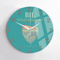 Thumbnail for Billings Logan International Airport BIL Wall-Clock No-Frame - Turquoise