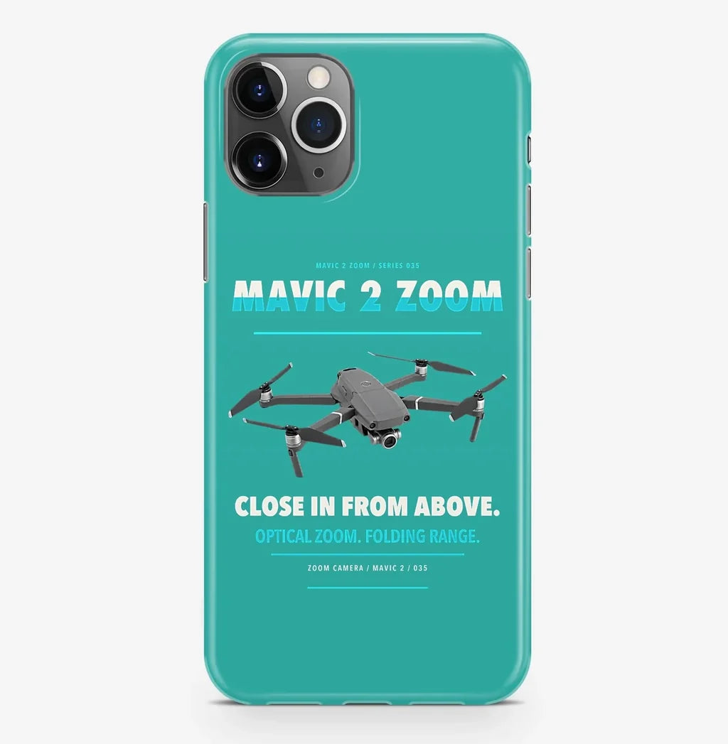 DJI Mavic 2 Zoom Case ProMax design on turquoise iphone case promax
