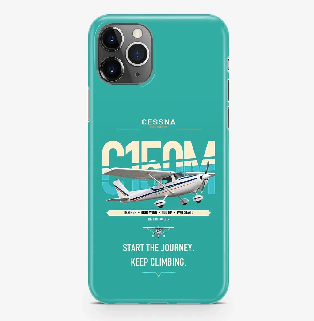 Cessna 150M design on turquoise magsafe iphone case, for iPhone Pro Max