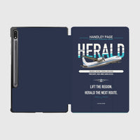 Thumbnail for Handley Page HPR.7 Dart Herald design on navy blue samsung tablet tablet case