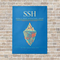 Thumbnail for Sharm El Sheikh International Airport SSH vertical canvas print - no frame - turquoise background