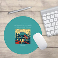Thumbnail for VINTAGE G4453 - The Veteran's Last Walkaround - Designed Mouse Pads design on turquoise round