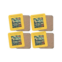Thumbnail for The Crosswind Masters - Designed Coasters design on yellow 4-pieces-set
