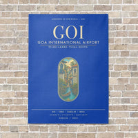 Thumbnail for Goa International Airport Dabolim GOI - Canvas Framed - Blue