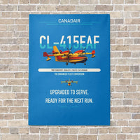 Thumbnail for Canadair CL-415EAF vertical canvas print - no frame - turquoise background