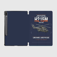 Thumbnail for Airbus H215M design on navy blue samsung tablet tablet case