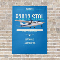 Thumbnail for Tecnam P2012 STOL vertical canvas print - no frame - turquoise background