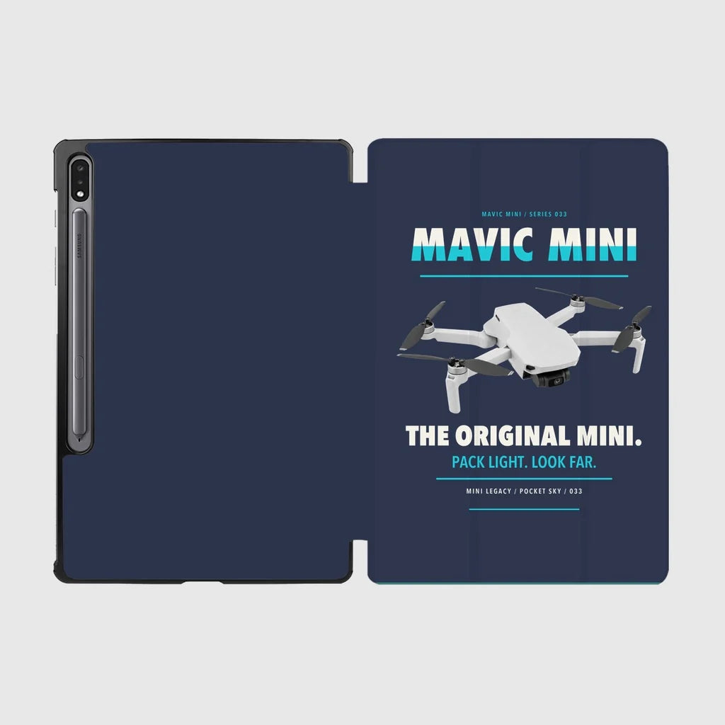 DJI Mavic Mini design on navy blue samsung tablet tablet case