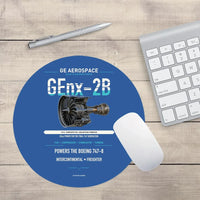 Thumbnail for GEnx-2B design on blue round mouse pad