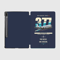 Thumbnail for Boeing 377 Stratocruiser design on navy blue samsung tablet tablet case
