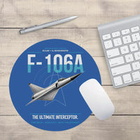 Thumbnail for F-106A Delta Dart design on blue round mouse pad