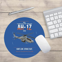 Thumbnail for Bell AH-1Z Viper design on blue round mouse pad