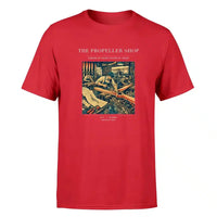 Thumbnail for VINTAGE G4014 - The Propeller Shop - Premium T-Shirt design on red premium t shirt