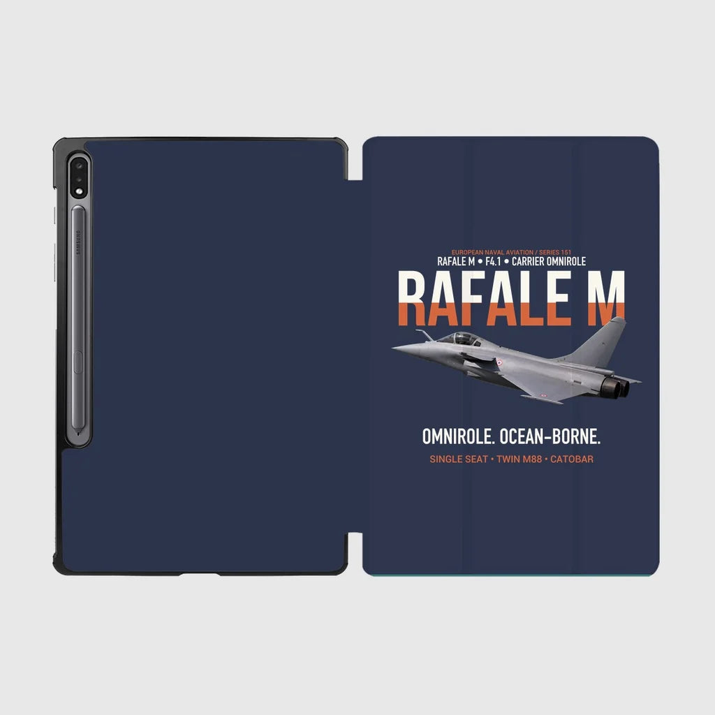 Dassault Rafale M F4.1 Carrier Omnirole Network design on navy blue samsung tablet tablet case