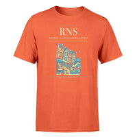 Thumbnail for Rennes–Saint-Jacques Airport (RNS) T-Shirt single-side front print in Orange | rennessaint-jacques-airport-rns-double-side-t-shirt