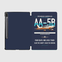 Thumbnail for Grumman American AA-5B Tiger design on navy blue samsung tablet tablet case