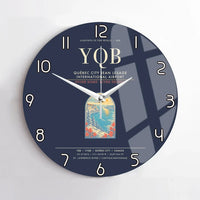 Thumbnail for Quebec City Jean Lesage International Airport YQB Wall-Clock No-Frame - Navy Blue