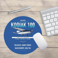 Thumbnail for Daher Kodiak 100 Series III design on blue round mouse pad
