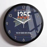 Thumbnail for Saab J 35F Draken design on navy blue framed wall clock
