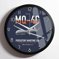 Thumbnail for MQ-4C Triton IFC-4 design on navy blue framed wall clock