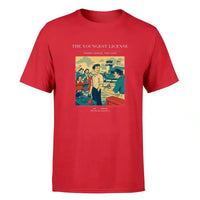 Thumbnail for VINTAGE G4298 - The Youngest License - Premium T-Shirt design on red premium t shirt