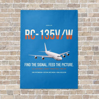 Thumbnail for RC-135V W Rivet Joint vertical canvas print - no frame - turquoise background