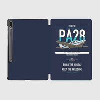 Thumbnail for Piper PA-28 Cherokee design on navy blue samsung tablet tablet case