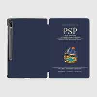 Thumbnail for Palm Springs International Airport (PSP) design on navy blue samsung tablet tablet case