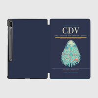 Thumbnail for Merle K. (Mudhole) Smith Airport (CDV) design on navy blue samsung tablet tablet case