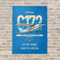 Thumbnail for Cessna 172 Skyhawk vertical canvas print - no frame - turquoise background