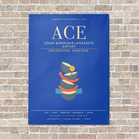 Thumbnail for Cesar Manrique-Lanzarote Airport ACE - Canvas Framed - Blue