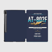Thumbnail for Air Tractor AT-802F design on navy blue samsung tablet tablet case