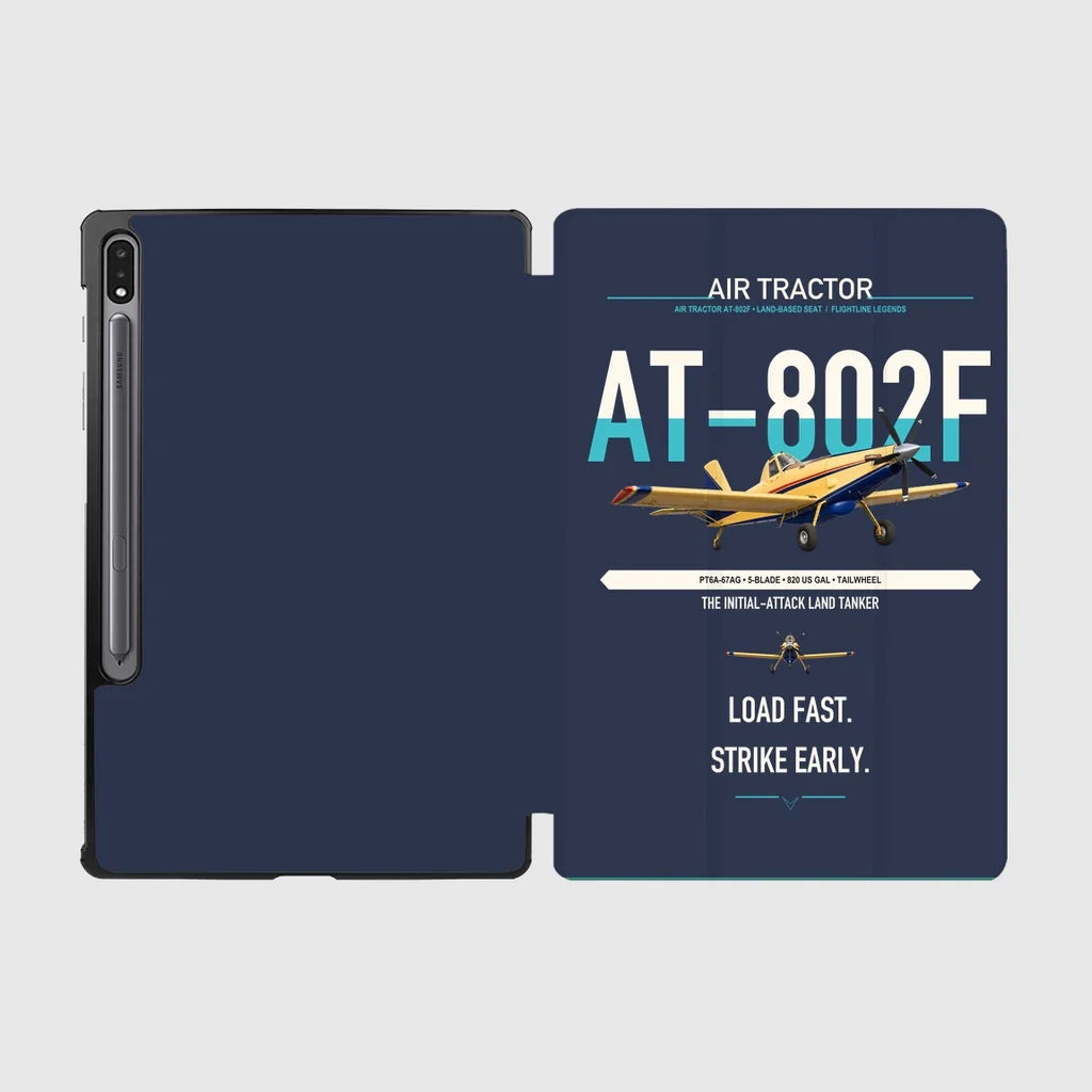 Air Tractor AT-802F design on navy blue samsung tablet tablet case