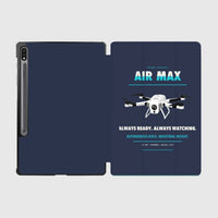Thumbnail for Percepto Air Max design on navy blue samsung tablet tablet case