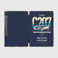 Thumbnail for Cessna T207A Stationair 8 design on navy blue samsung tablet tablet case
