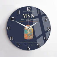 Thumbnail for Dane County Regional Airport Madison MSN Wall-Clock No-Frame - Navy Blue