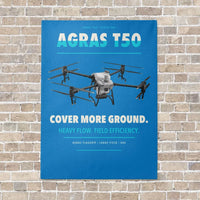 Thumbnail for DJI Agras T50 vertical canvas print - no frame - turquoise background