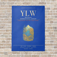 Thumbnail for Kelowna International Airport YLW - Canvas Framed - Blue