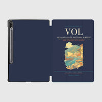 Thumbnail for Nea Anchialos National Airport (VOL) design on navy blue samsung tablet tablet case