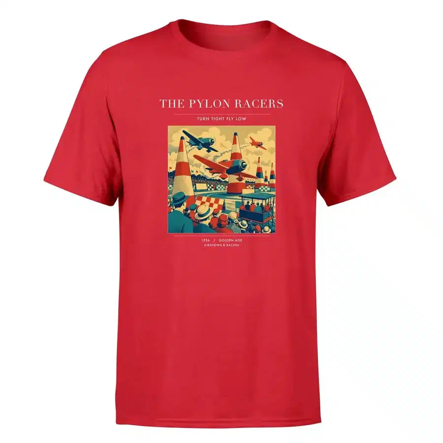 VINTAGE G4046 - The Pylon Racers - Premium T-Shirt design on red premium t shirt