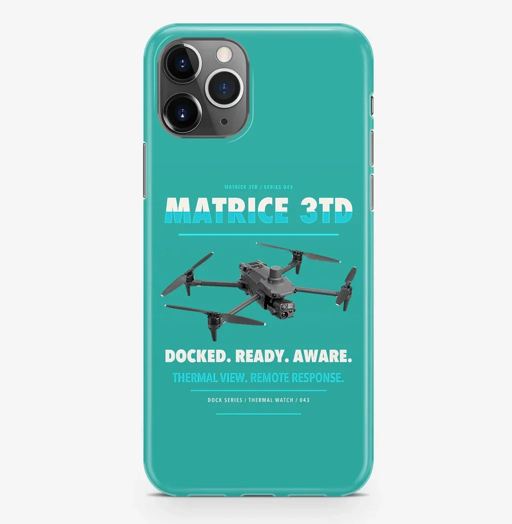 DJI Matrice 3TD Case ProMax design on turquoise iphone case promax