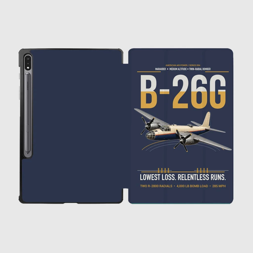 B-26G Marauder design on navy blue samsung tablet tablet case