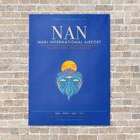 Thumbnail for Nadi International Airport NAN - Canvas Framed - Blue