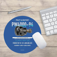 Thumbnail for PW4000-94 design on blue round mouse pad