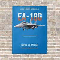 Thumbnail for EA-18G Growler Control The Spectrum vertical canvas print - no frame - turquoise background