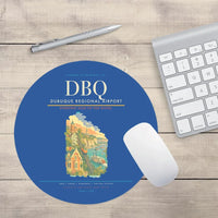 Thumbnail for Dubuque Regional Airport (DBQ) design on blue round mouse pad